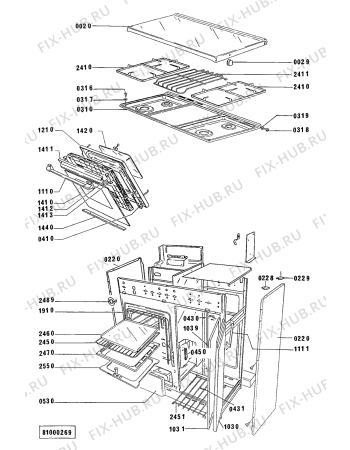 Схема №1 ACF 485/01 IG с изображением Шланг для плиты (духовки) Whirlpool 480121103538