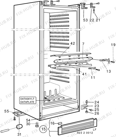 Взрыв-схема холодильника Upo UJKL637R - Схема узла C10 Cabinet