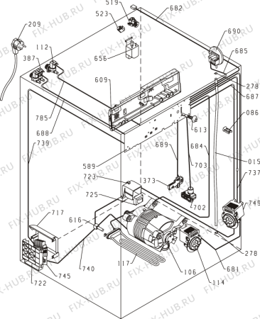 Взрыв-схема стиральной машины Gorenje WA73161 (277239, PS41/16A) - Схема узла 04
