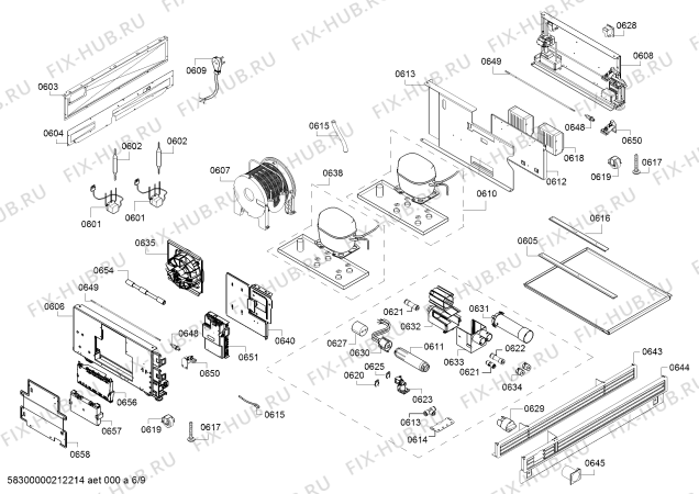 Взрыв-схема холодильника Bosch B36BT930NS, Bosch - Схема узла 07