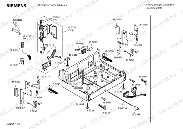 Схема №4 SE56560 с изображением Передняя панель для посудомойки Siemens 00361328