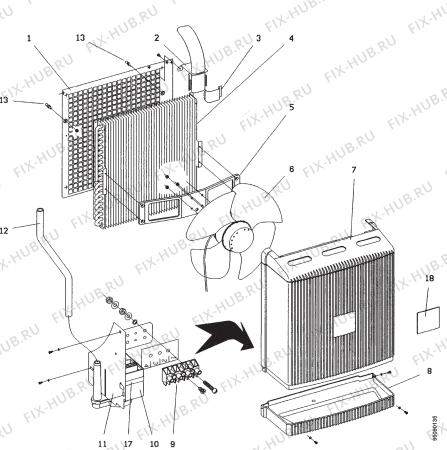 Взрыв-схема кондиционера Electrolux EBM1200QC - Схема узла Section 6