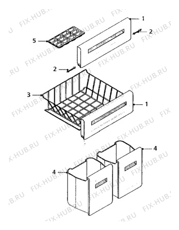 Взрыв-схема холодильника Quelle QF4 - Схема узла Furniture