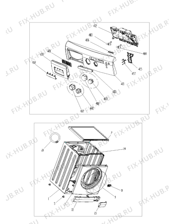 Схема №3 AWO 3760 с изображением Моторчик для стиралки Whirlpool 480111102065