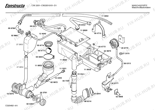 Схема №1 CW22010CH CW2201 с изображением Вкладыш в панель для стиралки Bosch 00092372