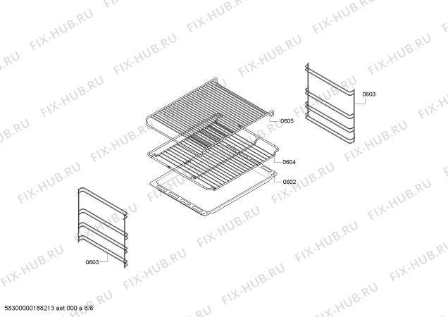 Взрыв-схема плиты (духовки) Bosch HBN331E1GB Bosch - Схема узла 06