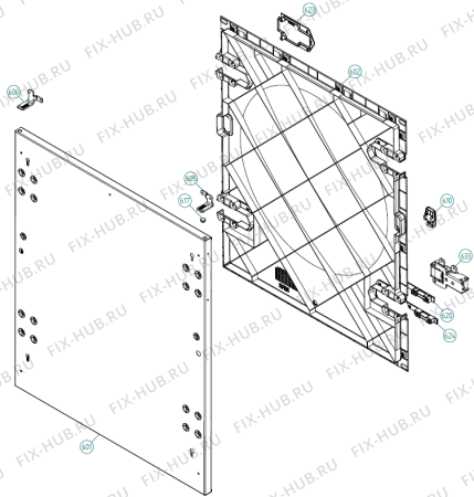 Взрыв-схема стиральной машины Asko W6984 FI EU   -Titanium FI (200035, WM70.3) - Схема узла 06