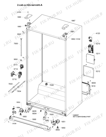 Схема №3 WSX5172K MS с изображением Полка для холодильника Whirlpool 482000014006