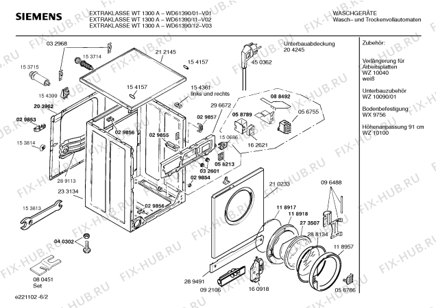 Схема №2 WD61390 EXTRAKLASSE WT1300A с изображением Панель управления для стиральной машины Siemens 00296858