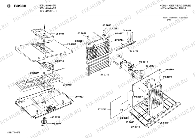 Взрыв-схема холодильника Bosch KSU4110IE - Схема узла 02