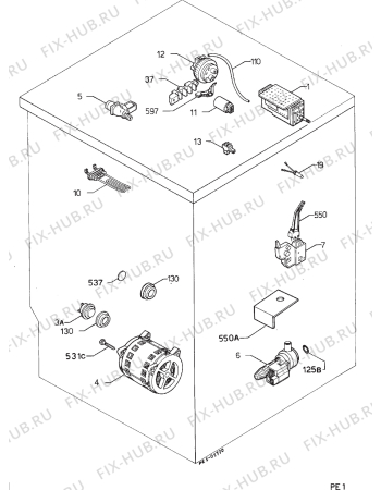 Взрыв-схема стиральной машины Zanussi POCKET400X - Схема узла Electrical equipment 268