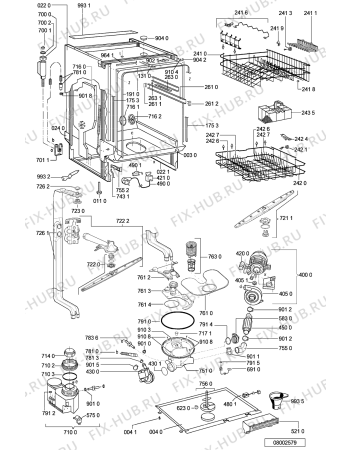 Схема №2 ADG 6330 IX с изображением Панель для посудомоечной машины Whirlpool 481245371511