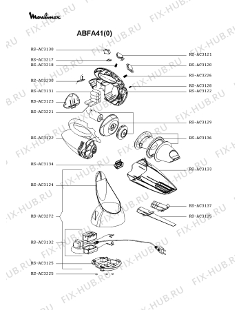 Схема №1 ABFA41(0) с изображением Термотрансформатор для мини-пылесоса Moulinex RS-AC3132
