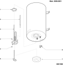 Схема №1 TI150 (F025479) с изображением Анод для бойлера Indesit C00044406