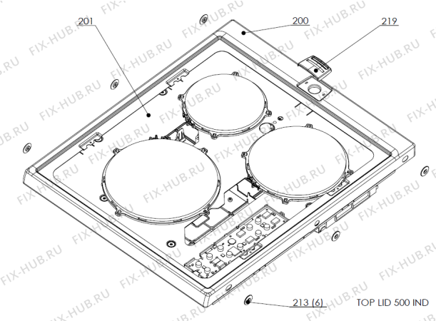 Схема №1 Ci730   -White FS 50 (172305, A43001007) с изображением Блок управления для вентиляции Gorenje 361508