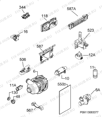 Взрыв-схема посудомоечной машины Aeg Electrolux F78400IM0P - Схема узла Electrical equipment 268