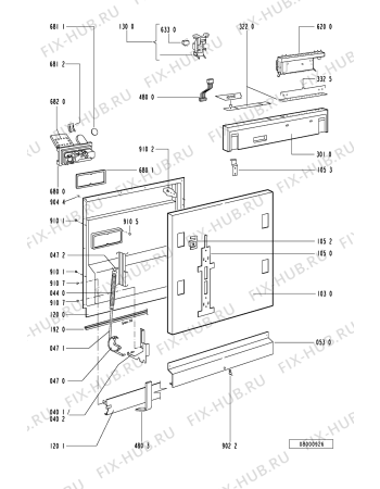 Схема №2 ADL347 (F092265) с изображением Инструкция по эксплуатации для посудомойки Indesit C00361090