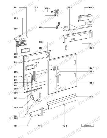 Схема №2 ADL347 (F092265) с изображением Руководство для посудомойки Indesit C00361088