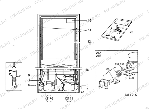 Взрыв-схема холодильника Electrolux ER3913B - Схема узла C10 Cold, users manual