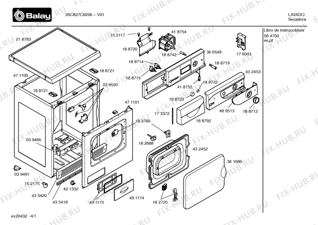 Схема №3 3SC847CE с изображением Рефлектор для сушильной машины Bosch 00421332