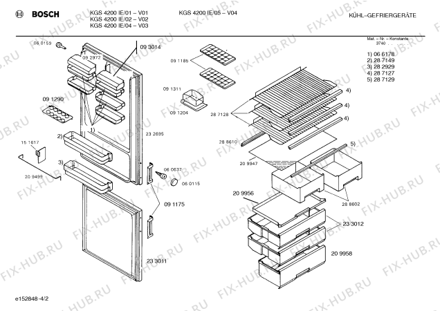 Схема №3 KGS4200IE с изображением Панель для холодильника Bosch 00213231