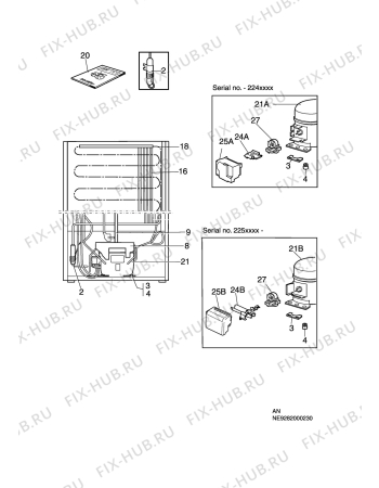 Взрыв-схема холодильника Electrolux ER8490B - Схема узла C10 Cold, users manual