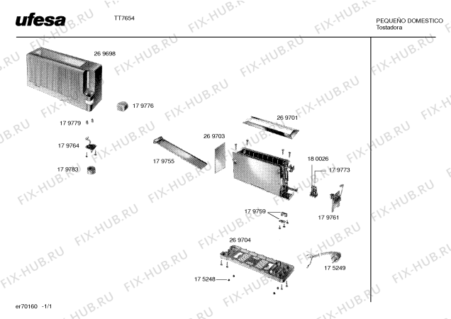 Схема №1 TT7654 с изображением Интегрированный контур для электротостера Bosch 00179761