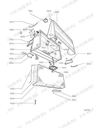 Схема №1 AKR 681 GY с изображением Панель управления для вентиляции Whirlpool 481245310426