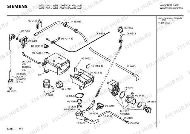 Схема №3 WD21000BY Wash & Dry 2100 с изображением Панель для стиралки Siemens 00296662