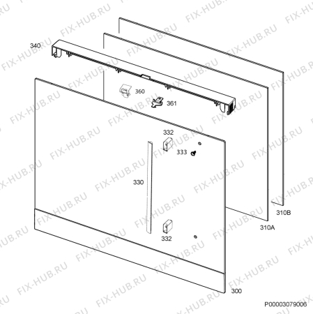 Взрыв-схема плиты (духовки) Aeg BE8715001M - Схема узла Door