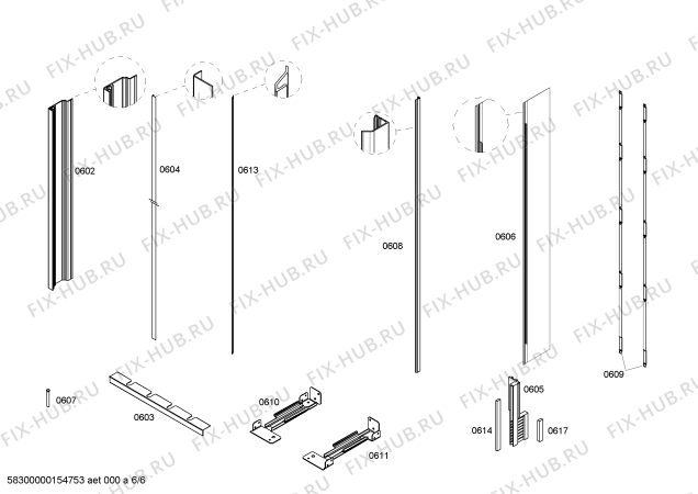 Взрыв-схема холодильника Gaggenau RF463203 - Схема узла 06