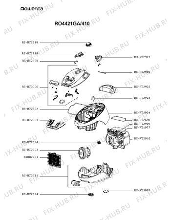 Схема №1 RO4421R1/410 с изображением Переключатель для электропылесоса Rowenta RS-RT2918