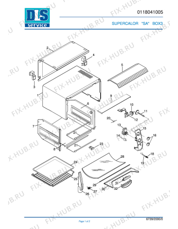 Схема №1 BOX3 с изображением Обшивка для плиты (духовки) DELONGHI 5918114100