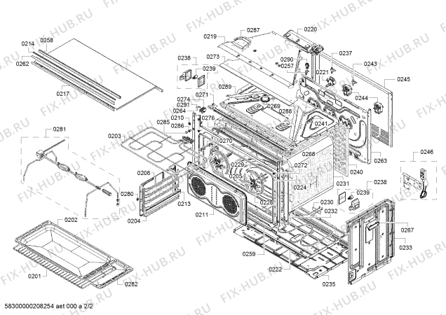 Взрыв-схема плиты (духовки) Bosch VBD554FS0 - Схема узла 02