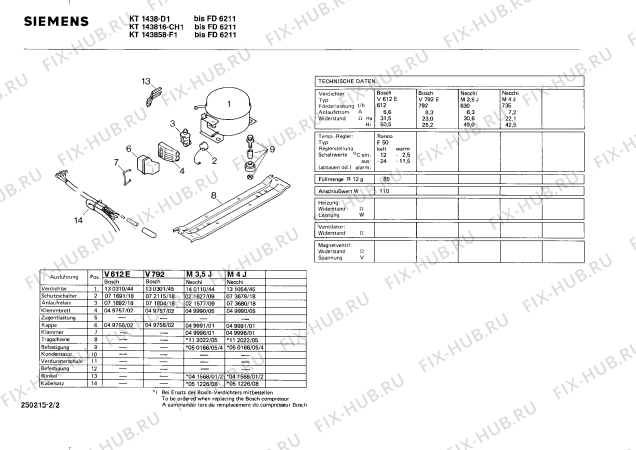 Взрыв-схема холодильника Siemens KT143858 - Схема узла 02