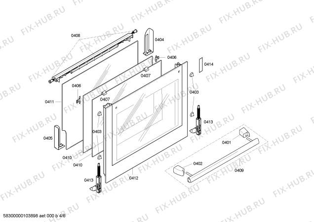 Схема №3 HBN430520B с изображением Панель управления для плиты (духовки) Bosch 00660999