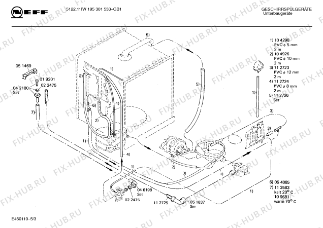 Схема №3 195301533 5122.11IW с изображением Переключатель для холодильника Bosch 00053957