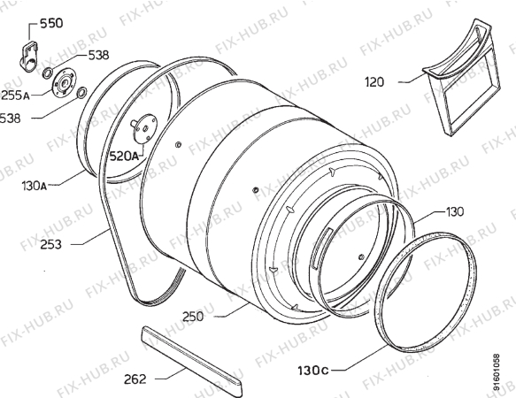 Взрыв-схема стиральной машины Zanussi TD513 - Схема узла Functional parts 267