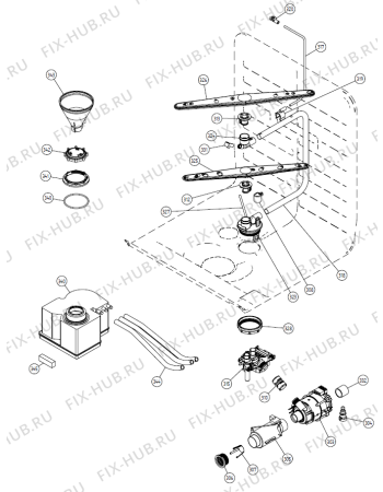 Взрыв-схема посудомоечной машины Asko D3531 CE   -Titanium FI (402741, DW20.4) - Схема узла 03