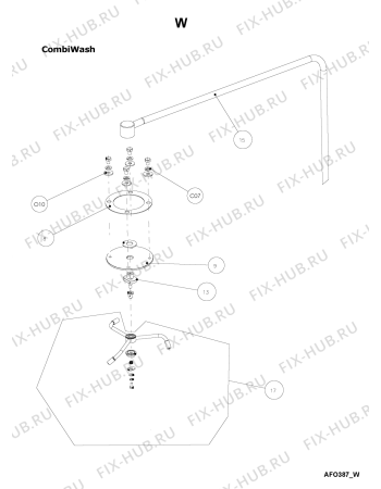 Схема №10 AFO 385 с изображением Дверь и стекло для составляющей Whirlpool 483286011409