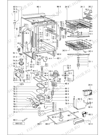 Схема №1 ADG 977/3 с изображением Микромодуль для посудомоечной машины Whirlpool 481221838074