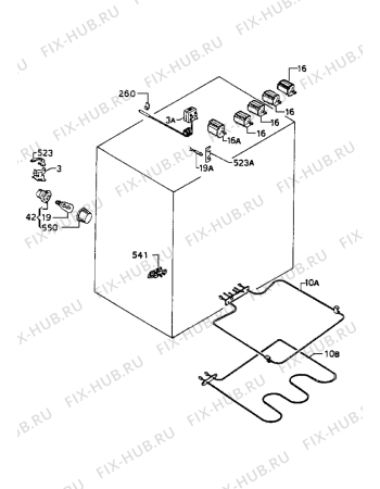 Взрыв-схема плиты (духовки) Zanussi HN12X - Схема узла Electrical equipment