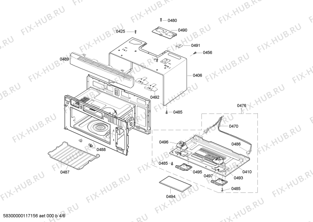 Схема №4 HMV9302 с изображением Внешняя дверь для плиты (духовки) Bosch 00684532
