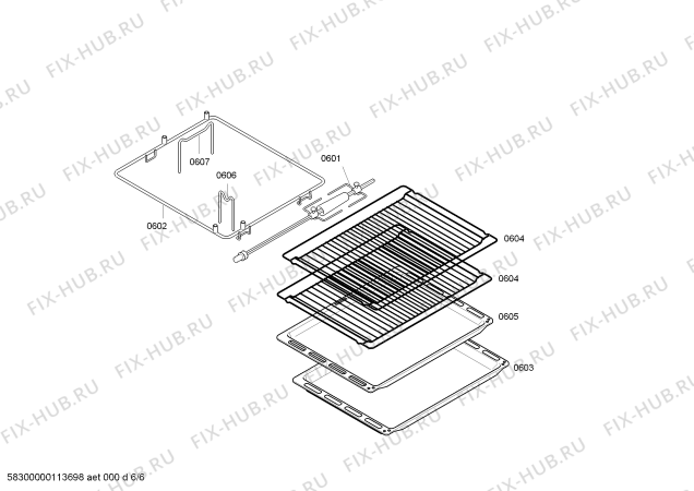 Схема №4 HBN620561F с изображением Панель управления для плиты (духовки) Bosch 00660609