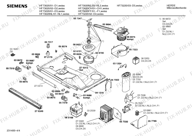 Схема №3 HMG8400BB с изображением Переключатель для свч печи Bosch 00057341