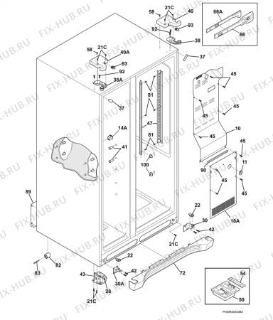 Взрыв-схема холодильника Aeg Electrolux S85628SK2 - Схема узла Housing 001