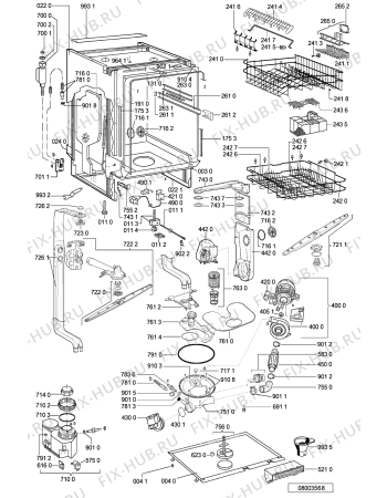 Схема №1 GSIK 6593/1 IN с изображением Панель для посудомойки Whirlpool 481245372399