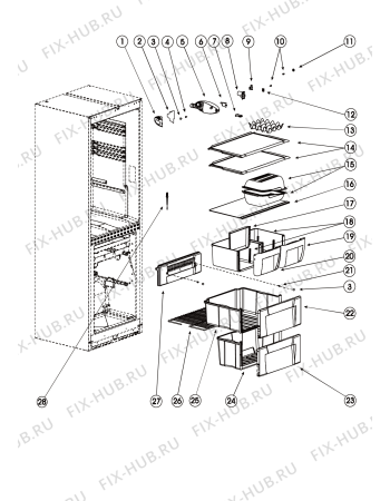 Взрыв-схема холодильника Indesit C132NFLZ (F027925) - Схема узла