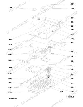 Схема №1 ADU 601 E с изображением Обшивка для электровытяжки Whirlpool 481245238243