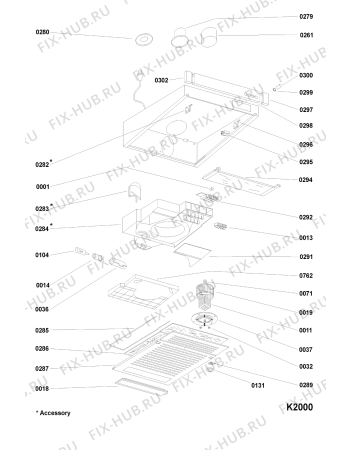 Схема №1 ADU 601 E с изображением Холдер для вентиляции Whirlpool 481240449767